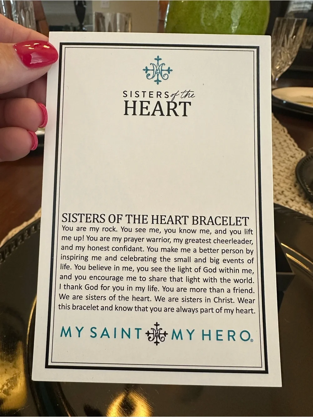 My Saint My Hero Sisters of the Heart Blessing Bracelets Duo